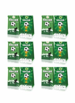 Excefore Paper Party Gift Bags 12 Pcs Soccer Party Candy Bags, Collection Paper Bags for Boys Kids Party Favor Supplies Decorations Theme Birthday Party Baby Party supplies Gift Bag Food Bags  - Image 1