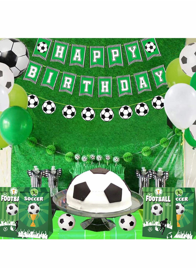 Excefore Paper Party Gift Bags 12 Pcs Soccer Party Candy Bags, Collection Paper Bags for Boys Kids Party Favor Supplies Decorations Theme Birthday Party Baby Party supplies Gift Bag Food Bags  - Image 2