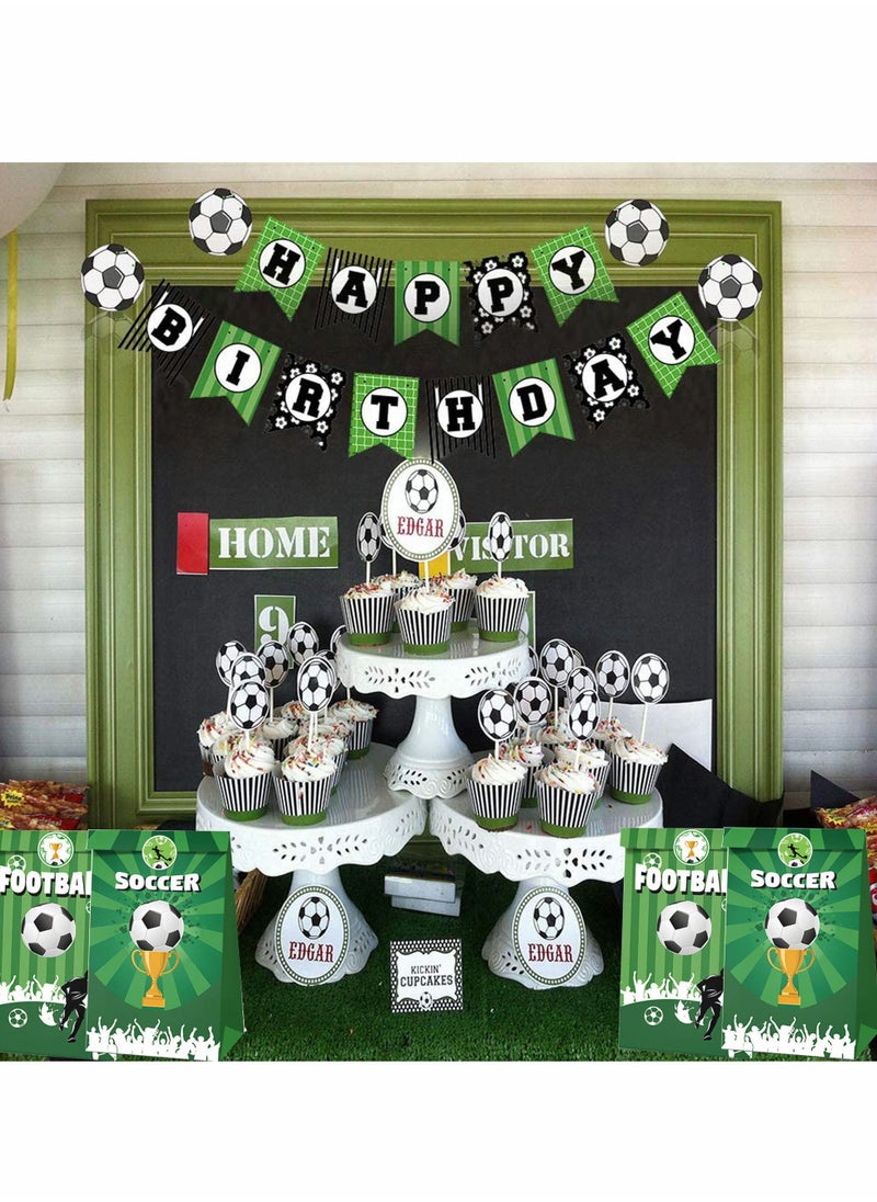 Excefore Paper Party Gift Bags 12 Pcs Soccer Party Candy Bags, Collection Paper Bags for Boys Kids Party Favor Supplies Decorations Theme Birthday Party Baby Party supplies Gift Bag Food Bags  - Image 4
