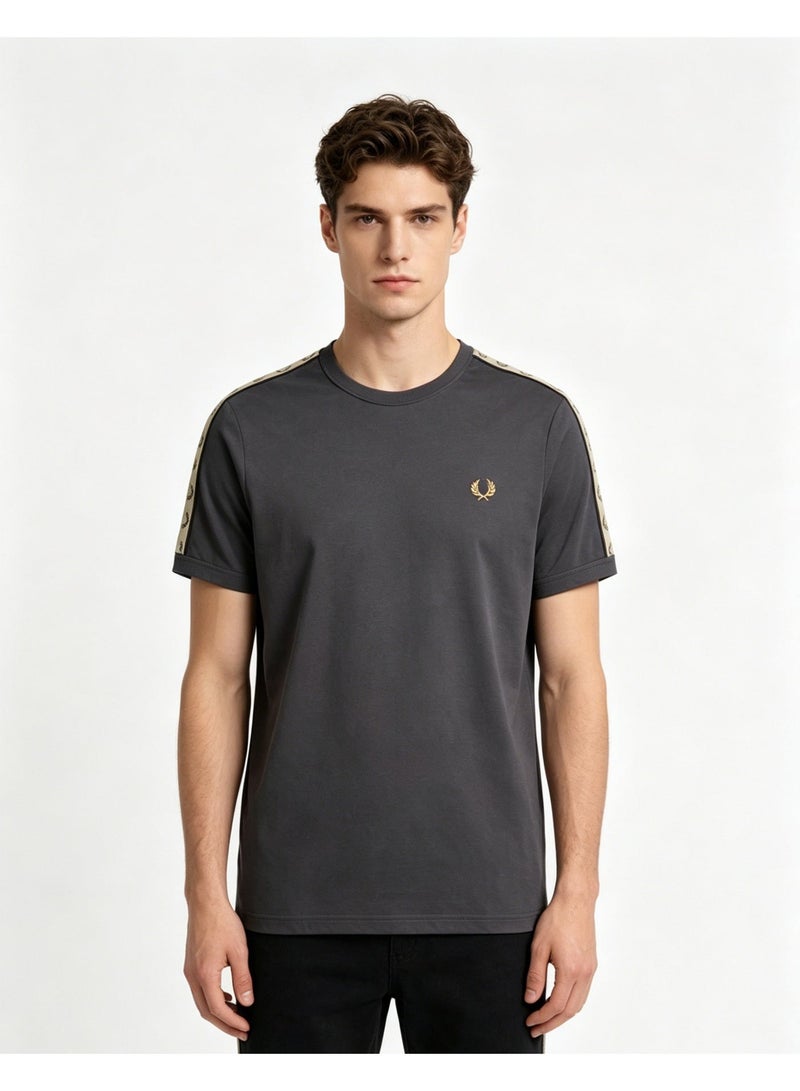 FRED PERRY Men's Short-Sleeve T-Shirt, Minimalist Casual Color-Blocking Trim Half-Sleeve Top - Image 1