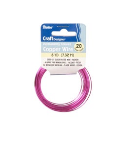 Darice Silver Plated Copper Wire 20 Gauge Fuchsia 8 yards  - Image 3