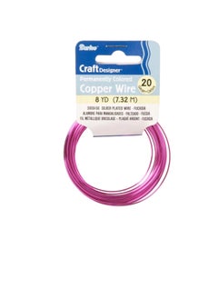 Darice Silver Plated Copper Wire 20 Gauge Fuchsia 8 yards  - Image 2