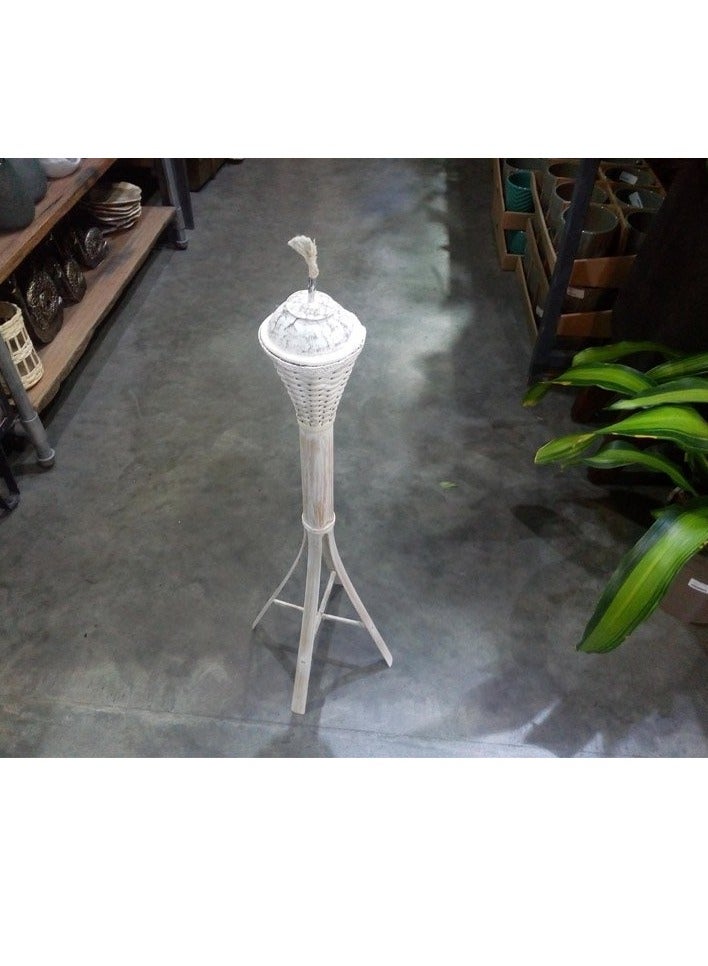 KNP Bamboo Torch White Height 75cm