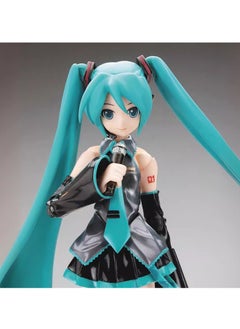 General Cute Hatsune virtual singer anime action doll, green onion girl cartoon doll statue game doll model, living room decoration Hatsune Miku collection, is a gift for boys and girls fans  - Image 4