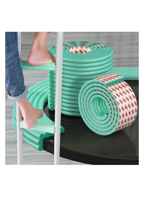 Bunk Bed Ladder Pads Soft Extra-Wide Edge Protector Self-Adhesive Bunk Bed Ladder Cover Foam Padding Traction Treads for Stair Steps Sharp Edges Table Desk Furniture 6.5 Ft Light Green
