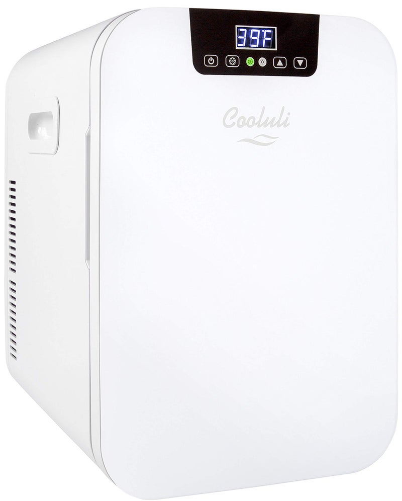 Cooluli 20 Liter Mini Fridge with Temperature Control - White Thermoelectric Cooler and Warmer for Bedroom, Office, Car, Dorm - Image 1