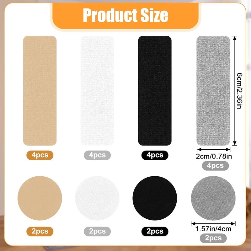 24 shoe patches for shoulders, heel repair, rectangular, round shape, for shoes, self-adhesive patch kit, for heels, for tennis shoes, tennis shoes, shoes - Image 3