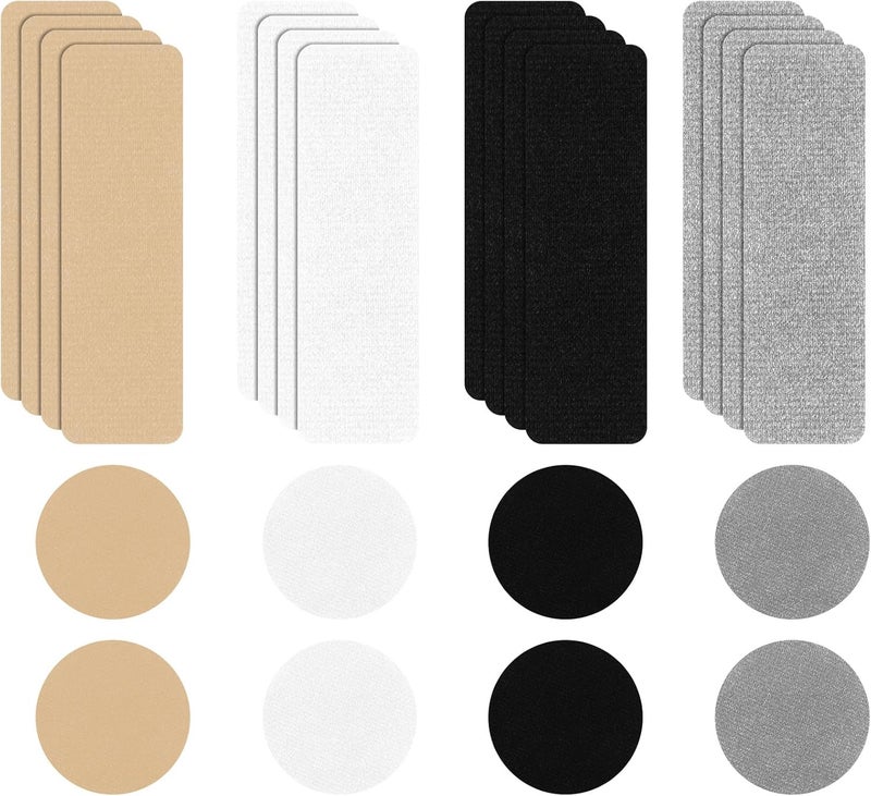 24 shoe patches for shoulders, heel repair, rectangular, round shape, for shoes, self-adhesive patch kit, for heels, for tennis shoes, tennis shoes, shoes - Image 2