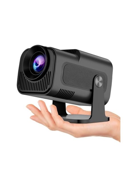 Mini Portable Auto Keystone Projector, 4K FHD 1080P Smart Projector Support 10000 Lumens with WiFi 6, BT 5.0, 180 Degree Rotation, Built-in Android 11.0 EU PLUG (HY-320)