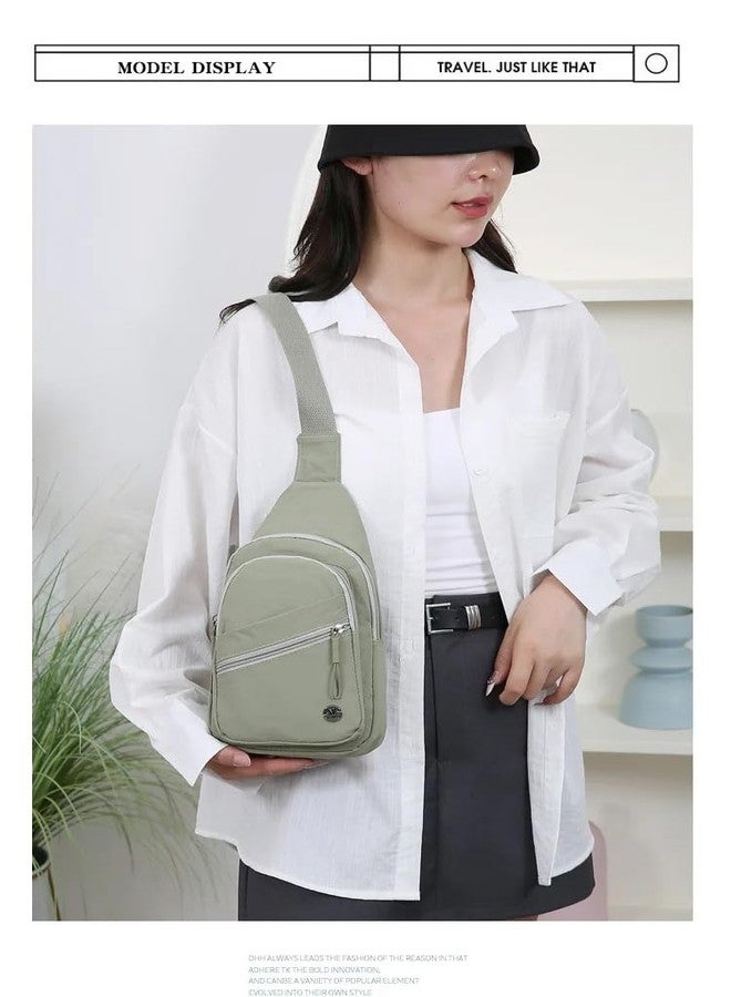 CELEORIS Travel Crossbody Crescent Bags for Men and Women | Lightweight Sling Shoulder Purse with Multiple Zipper Pockets | Ladies Handbag with Adjustable Strap for Girls (Green) - Image 5