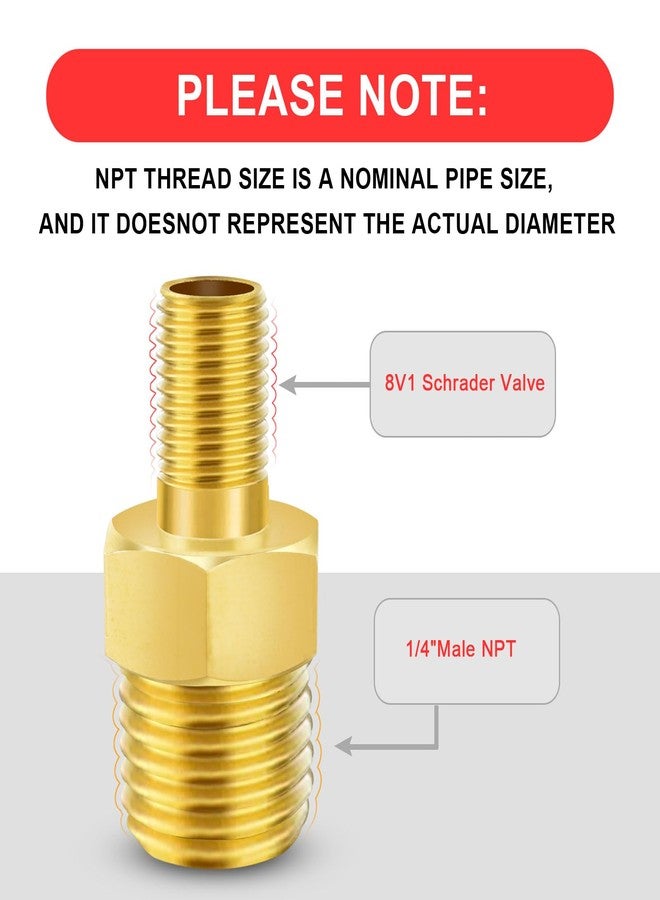 Godeson 1/4 NPT to Schrader Valve Adapter (Pack of 2) for Portable Air Compressor/Pump - Image 3