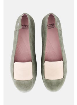 FitFlop Women Slip On Flats, Sage Green  - Image 3