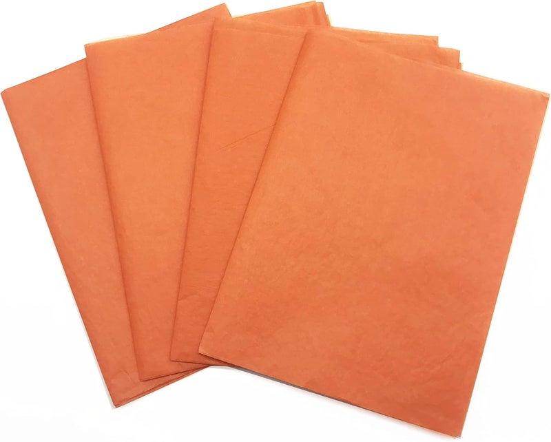 Red Dot Gift REDDOTGIFT® Tissue Paper 50-Sheets Size: 50 * 70 cm wrapping DIY tissues (15 color available)…17 gram use for T Shirt,Dress,Abayas Wrapping. (Orange, 50 * 70cm) - Image 1