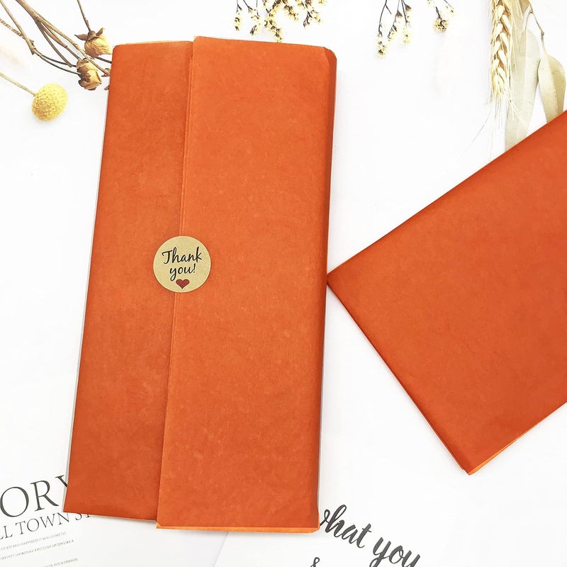 Red Dot Gift REDDOTGIFT® Tissue Paper 50-Sheets Size: 50 * 70 cm wrapping DIY tissues (15 color available)…17 gram use for T Shirt,Dress,Abayas Wrapping. (Orange, 50 * 70cm) - Image 5