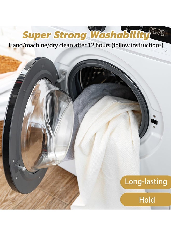 3 Rolls  Black Double Sticky Iron On Fabric Tape Iron On Fabric Tape Heavy Duty Fusible Adhesive Hemming Strip to Repair Curtains Clothes Pants Pillow Case DIY Clothing Art Sewing No Sewing,0.78 inch 70 Yard - Image 4