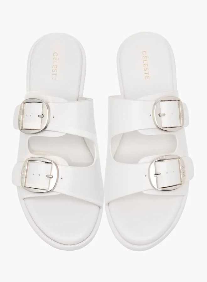 سيليست صنادل نسائية سهلة الارتداء بزينة إبزيم