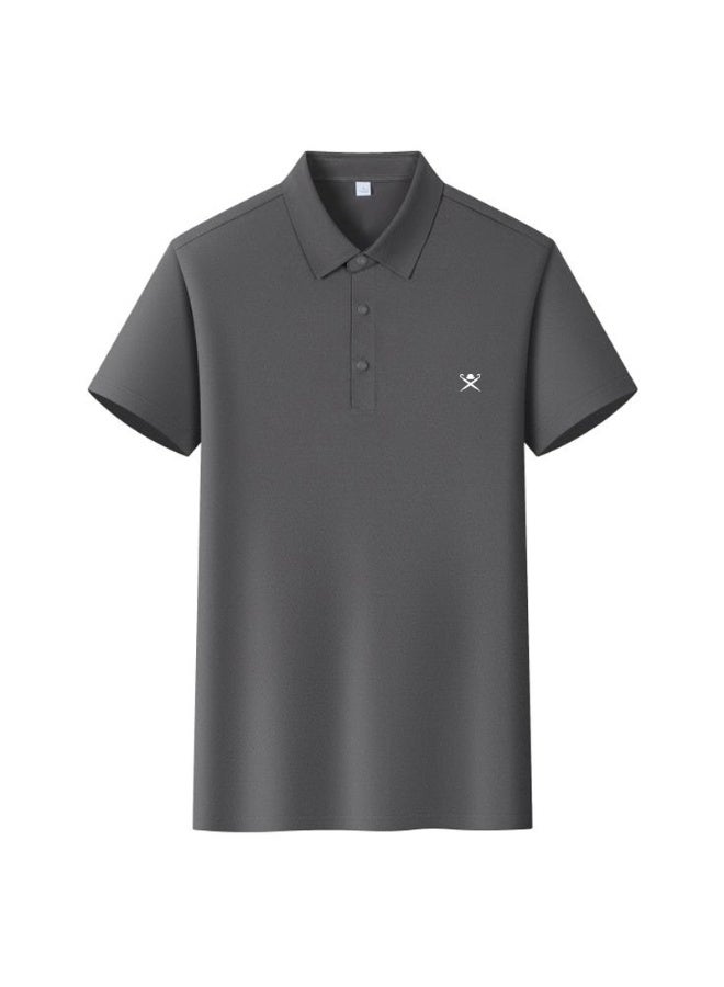Hackett London Unisex solid color golf Polo shirt simple IOLO printing, breathable sports casual short-sleeved shirt. - Image 3