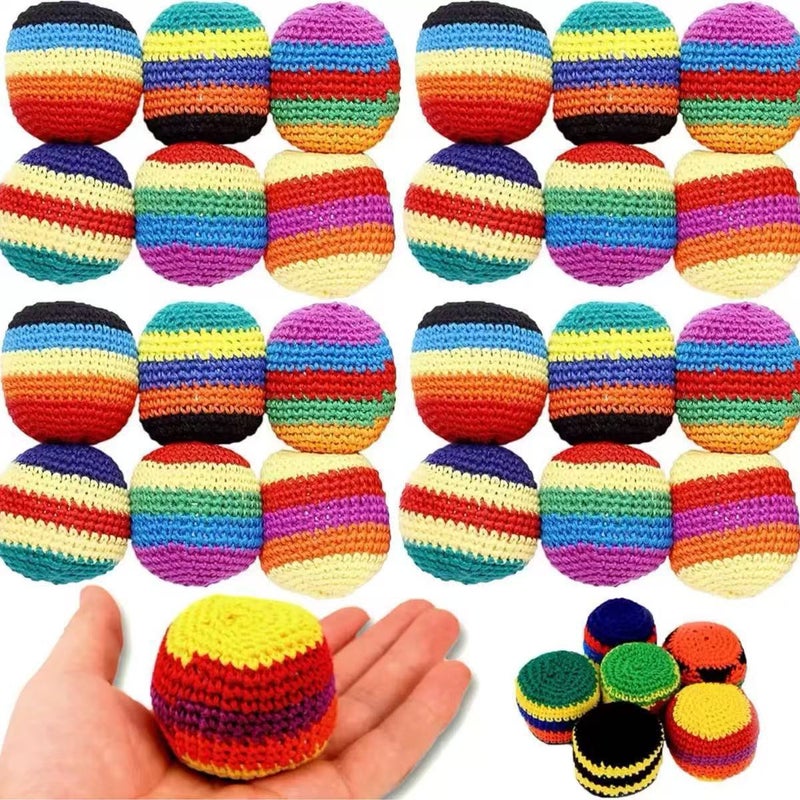 WU Hand-Made Knitted Footbag Sack - Unique Toy for Kids - Image 5