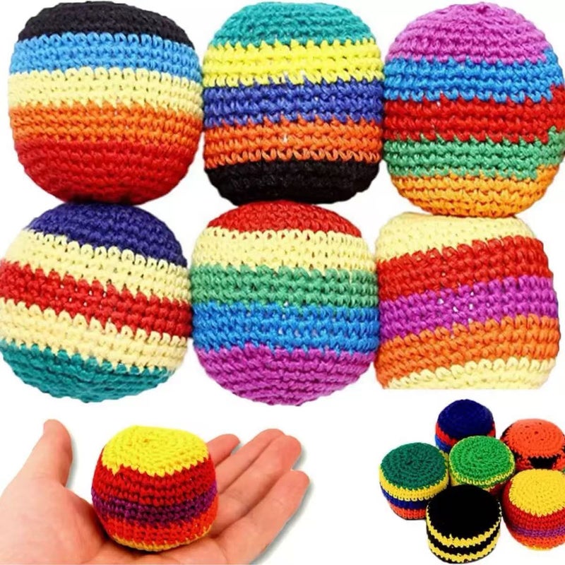 WU Hand-Made Knitted Footbag Sack - Unique Toy for Kids - Image 3