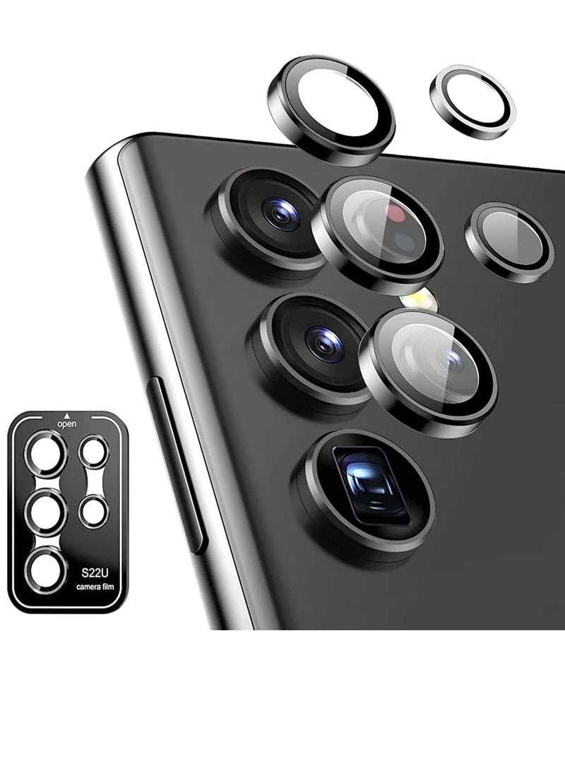 Phone Planet Camera Lens Tempered Glass Protector for Galaxy S22 Ultra, Aviation Aluminum Alloys Protection Cap Scratch Resistant Protector, Compatible with Galaxy S22 Ultra - Image 1