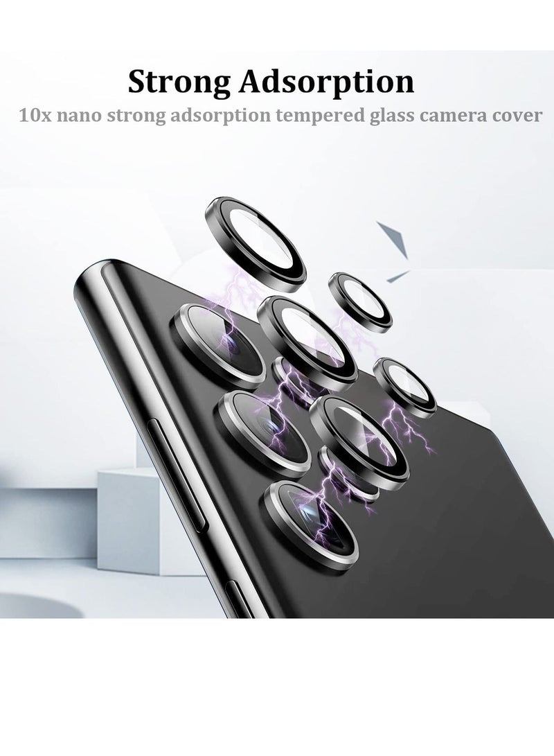 Phone Planet Camera Lens Tempered Glass Protector for Galaxy S22 Ultra, Aviation Aluminum Alloys Protection Cap Scratch Resistant Protector, Compatible with Galaxy S22 Ultra - Image 2