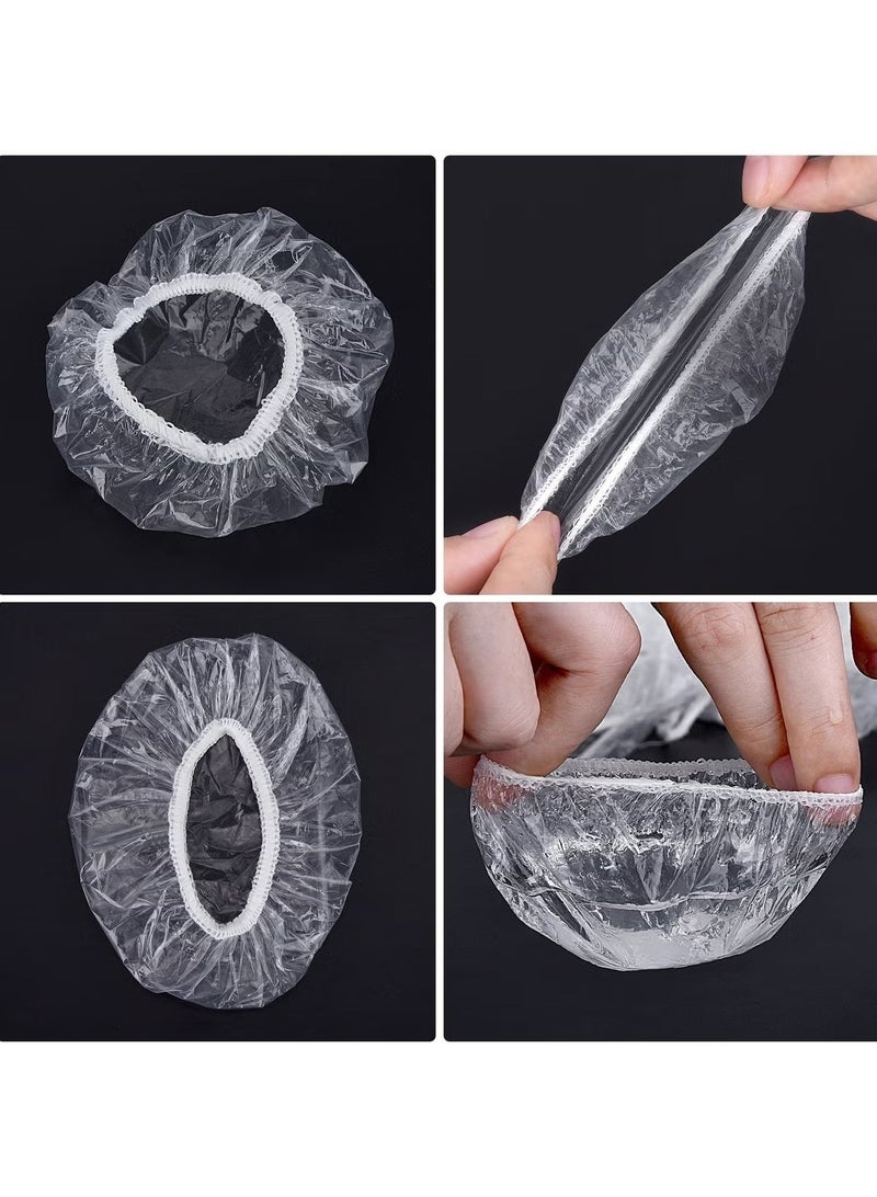 100 Pack Clear Disposable Ear Protectors, Waterproof Plastic Ear Cover for Bathing and Hair Dye, Spa and Salon Accessories (One Size) - Image 2