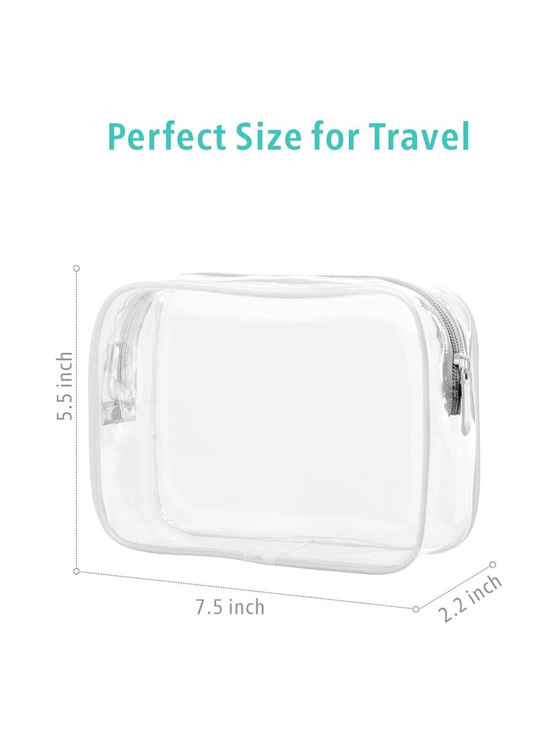 إسكدنيا حزمة من 3 أكياس سفر للمستحمامات المعتمدة على TSA للمكياج والمستحضرات الجمالية للنساء، باللون الأبيض - Image 5