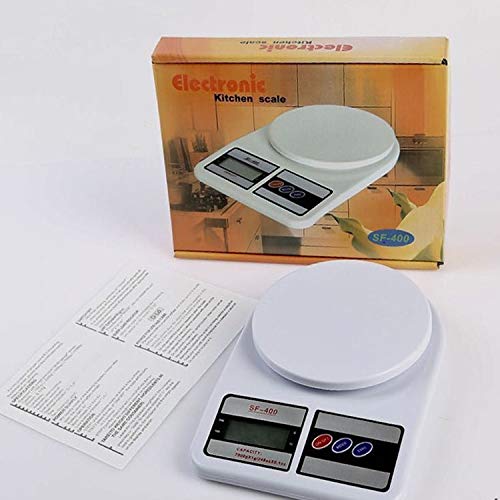 MZ Digital Kitchen Weighing Scale Machine Multipurpose Electronic Weight Scale with Backlit LCD Display for Measuring Food Cake Vegetable Fruit Weighing Scale White Weighing Scale White - Image 1