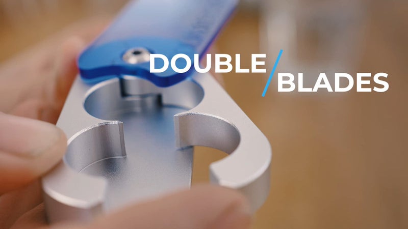 EQUADOSE جهاز تقسيم الحبوب EQUADOSE بشفرات ألمنيوم دقيقة، يقطع الحبوب الكبيرة والصغيرة، الفيتامينات، والأقراص بأمان ونظافة، مقسم حبوب سهل لجرعات دقيقة من الأدوية - Image 3