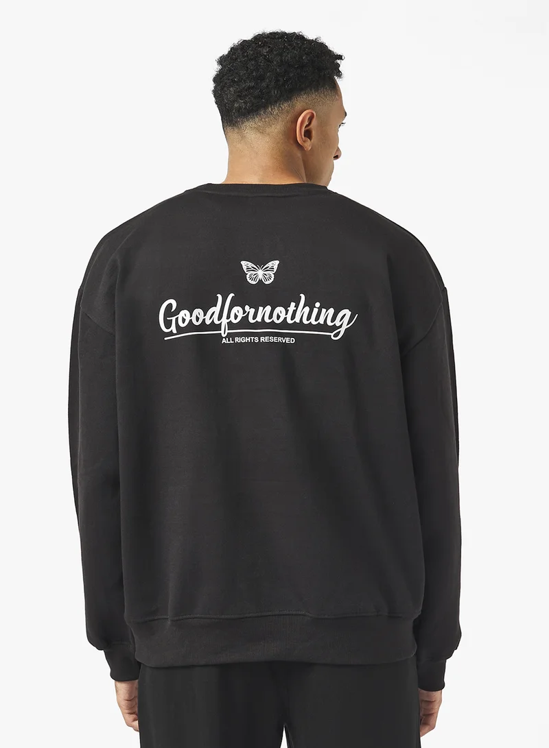 سفنتي فايف Oversized Graphic Sweatshirt