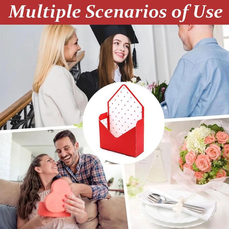 Floral Envelope Boxes, Wrapping Bag | Folding Waterproof Paper Bouquet Wrapping Box - for Arrangements Mother's Day Wedding - Image 4
