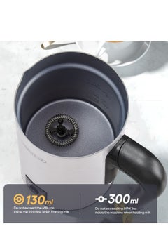 HiBREW HiBREW 4 in 1 Portable Electric 450W Silver Milk Frother Frothing Foamer Fully automatic Milk Warmer Cold/Hot Latte Cappuccino Chocolate Protein powder M3A  - Image 4