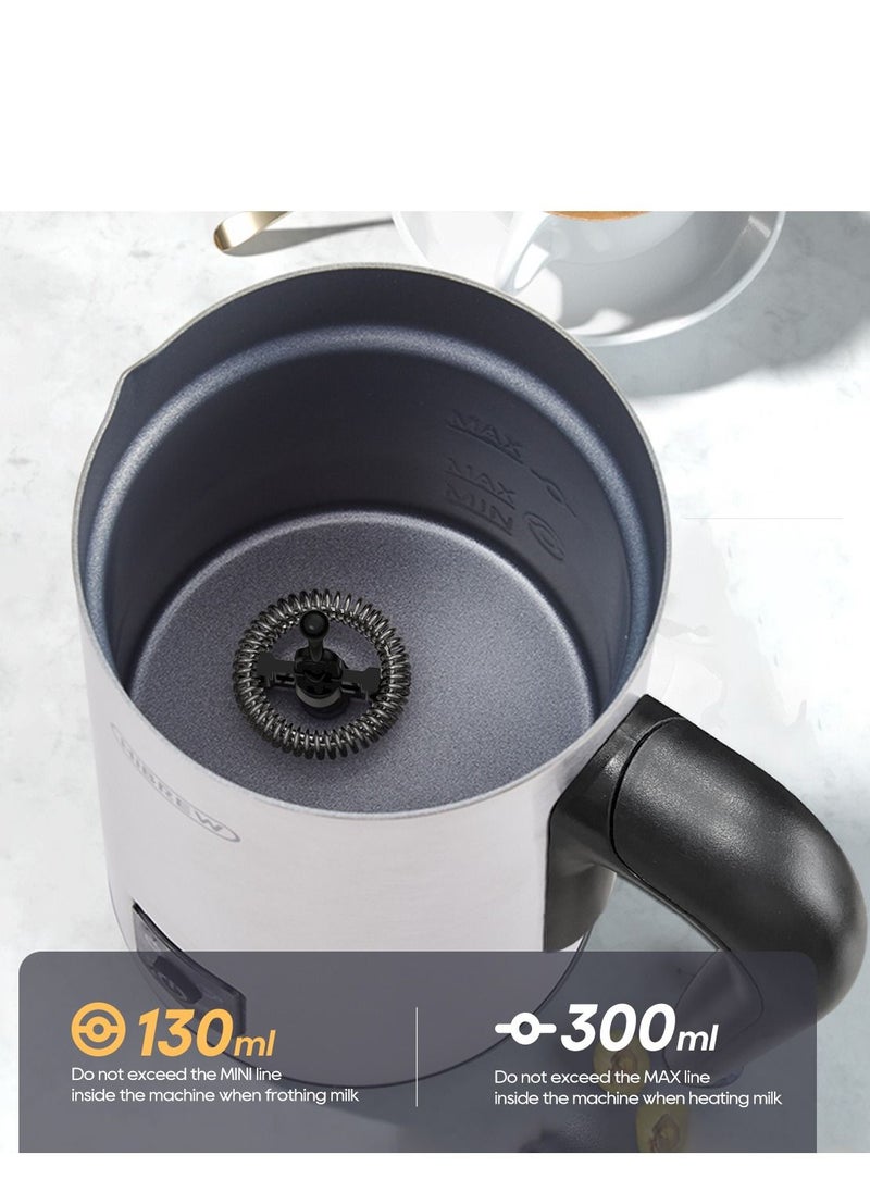 HiBREW HiBREW 4 in 1 Portable Electric 450W Silver Milk Frother Frothing Foamer Fully automatic Milk Warmer Cold/Hot Latte Cappuccino Chocolate Protein powder M3A  - Image 4