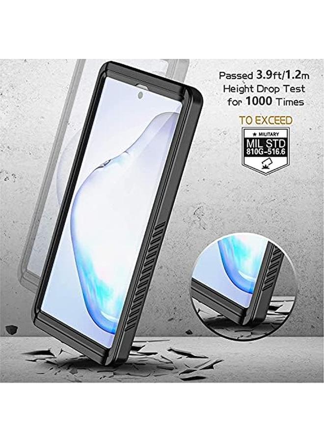 erorex Waterproof Samsung Galaxy Note 10 Plus Case For Redpepper Clear Sound Quality Built In Screen Protector With Fingerprint ID Film Ip68 Waterproof Case For Samsung Note 10 Plus 5G Black - Image 5