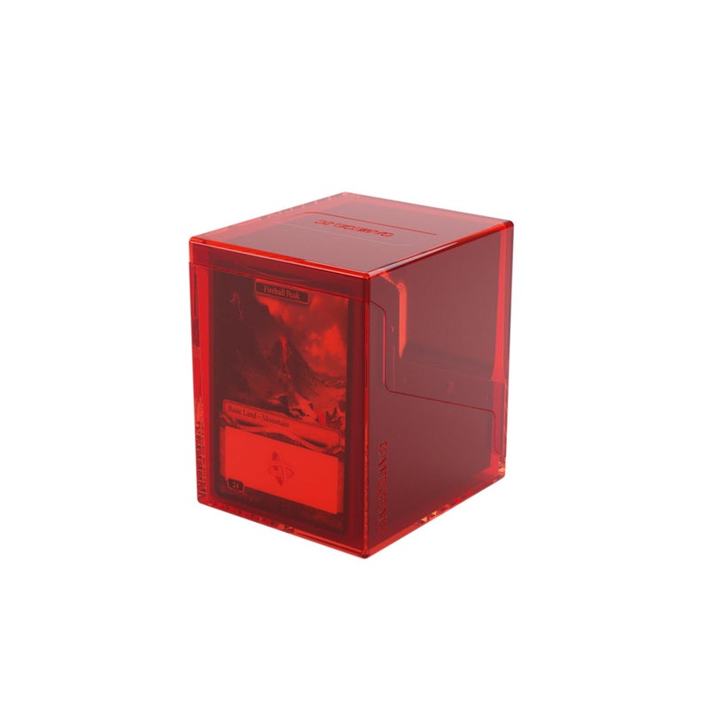 Gamegenic Bastion 100+ XL Deck Box - Compact, Secure, and Perfectly Organized for Your Trading Cards! Safely Protects 100+ Double-Sleeved Cards, Red Color, Made - Image 2