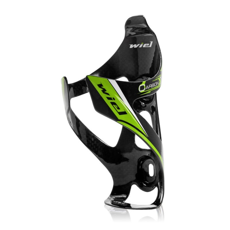 Wiel Full Carbon Fiber Bicycle Bike Light Drink Water Bottle Cage Holder Green 3K Glossy - Image 2