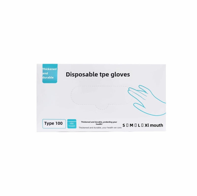 Disposable TPE Gloves Food Grade for Kitchen 50 white boxed 
