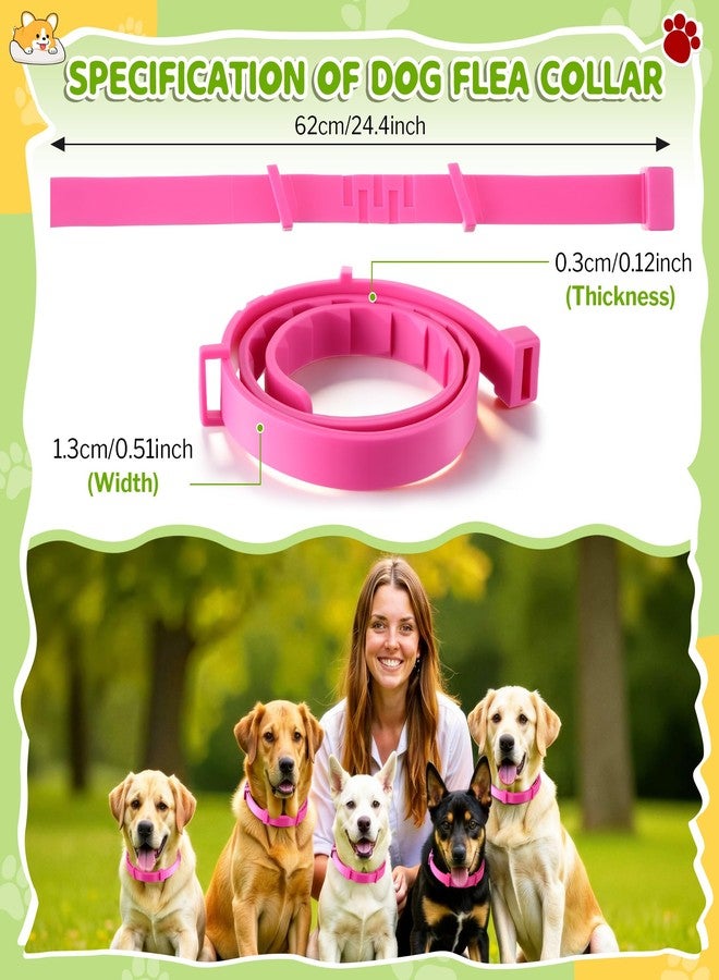 Mysora Flea and Tick Collar for Dogs, Dog Collars with Natural Essential Oils, Waterproof, Adjustable Size for Small Medium and Large Dog, Flea Prevention and Tick Control for Puppies(2 Pack,Pink) - Image 3