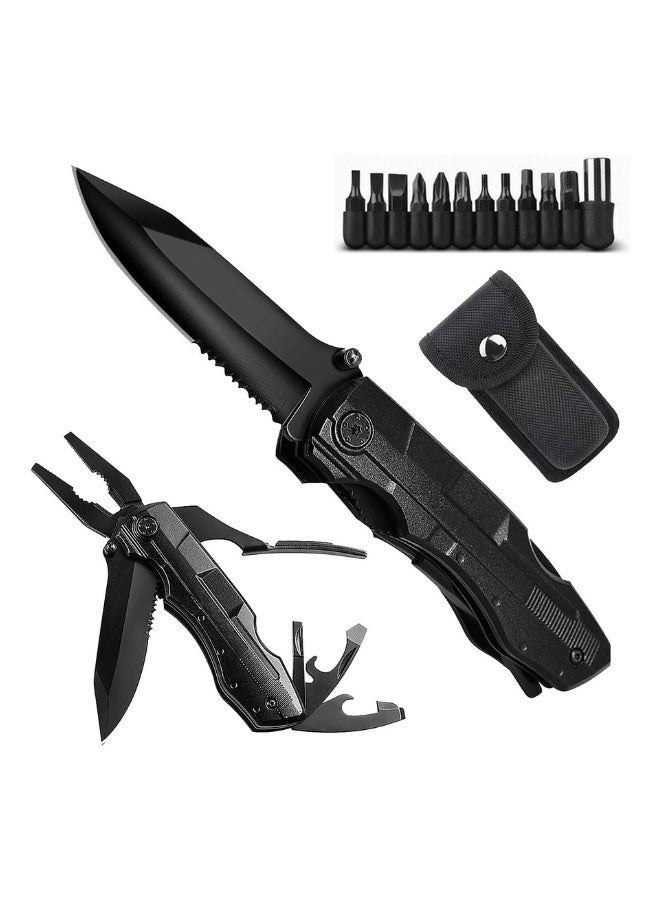 Men's & Women's Stainless Steel Pocket Knife with Pliers/Screwdrivers & Bottle Opener - Image 1