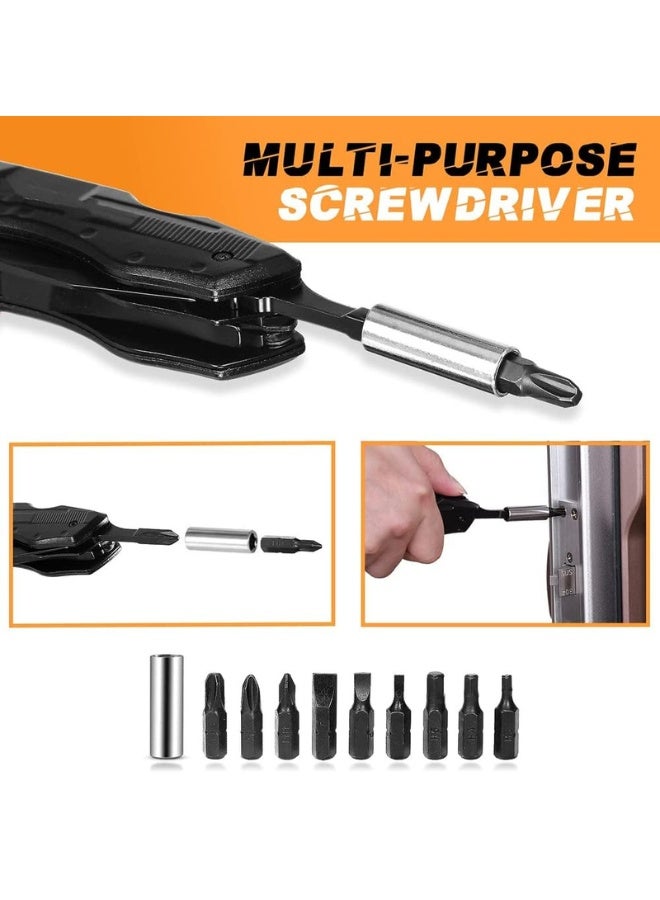 Men's & Women's Stainless Steel Pocket Knife with Pliers/Screwdrivers & Bottle Opener - Image 2