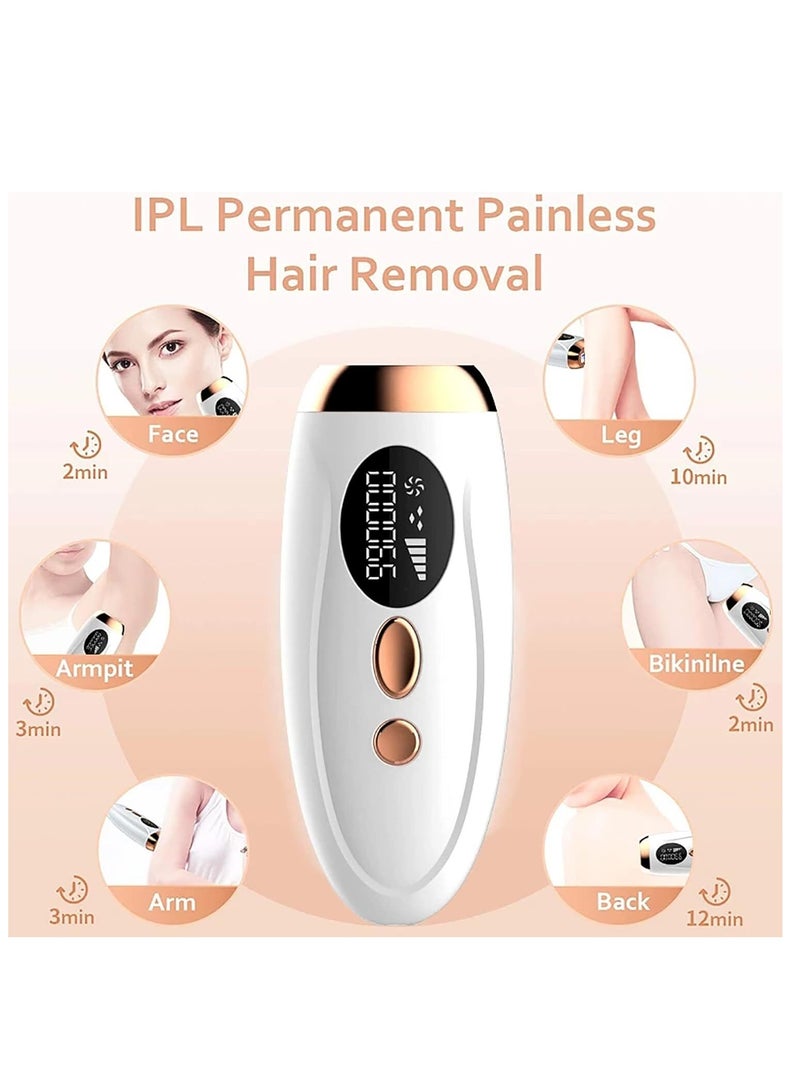 عام جهاز إزالة الشعر بالليزر، 999999 ومضة، جهاز إزالة الشعر IPL غير مؤلم للنساء والرجال لإزالة شعر الوجه والساقين والأذرع بي في الاستخدام المنزلي، أخضر - Image 4