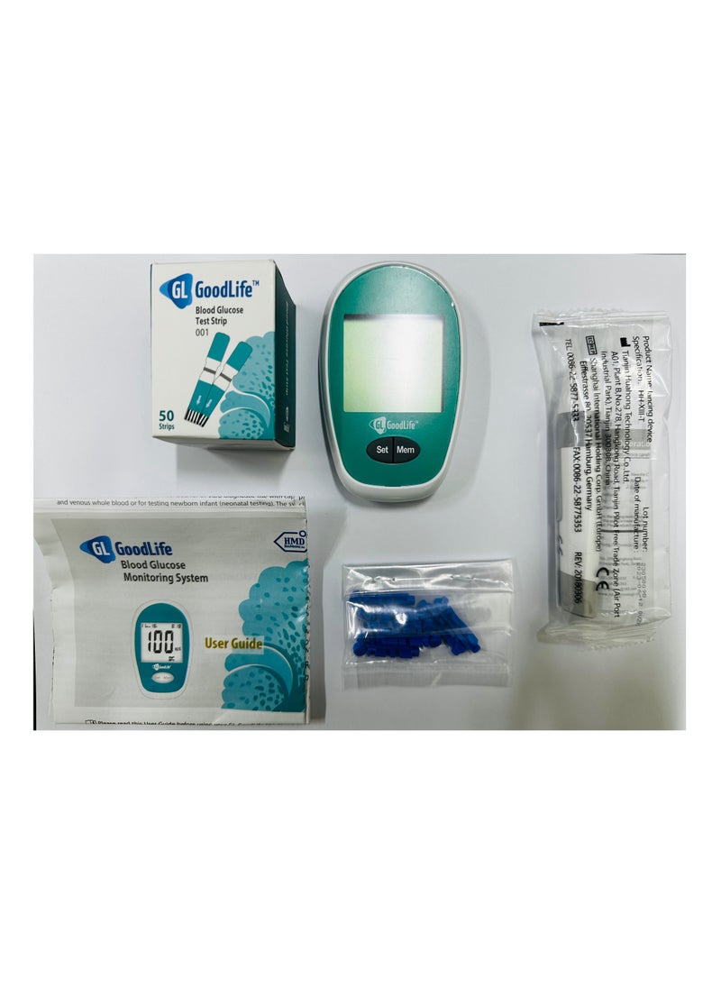 GoodLife BLOOD SUGAR TEST FULL KIT Monitor Kit, 1 Lancing Device,50 Test Strips and 10 Blood Lancets, Portable Blood Sugar Test Kit MADE IN TAIWAN with 100% ACCURACY  - Image 4