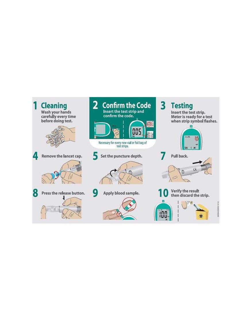 GoodLife BLOOD SUGAR TEST FULL KIT Monitor Kit, 1 Lancing Device,50 Test Strips and 10 Blood Lancets, Portable Blood Sugar Test Kit MADE IN TAIWAN with 100% ACCURACY  - Image 5