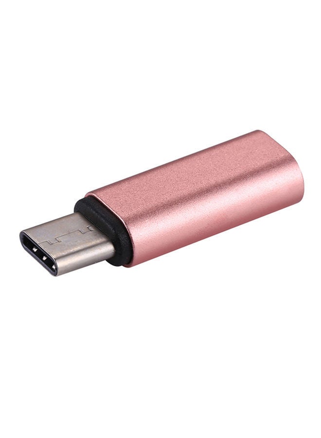 NIBEMINENT 8-Pin Female To Type-C Male Adapter Pink - Image 1