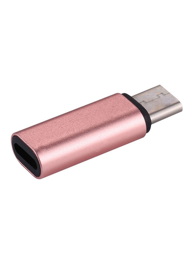 NIBEMINENT 8-Pin Female To Type-C Male Adapter Pink - Image 2