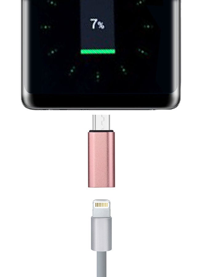 NIBEMINENT 8-Pin Female To Type-C Male Adapter Pink - Image 3