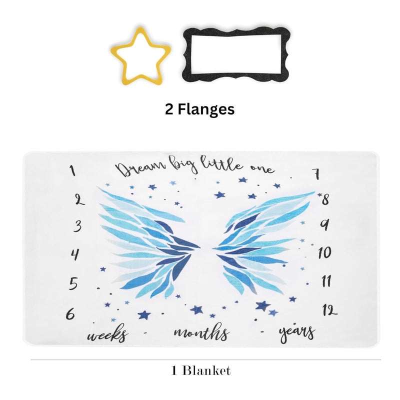 Virav Adorable Milestone Blanket Celebrate Milestones in Style Props for Babys Monthly Photoshoot Newborn Baby Blanket for boy and Girl 100 x 150 cm Dreamer - Image 2
