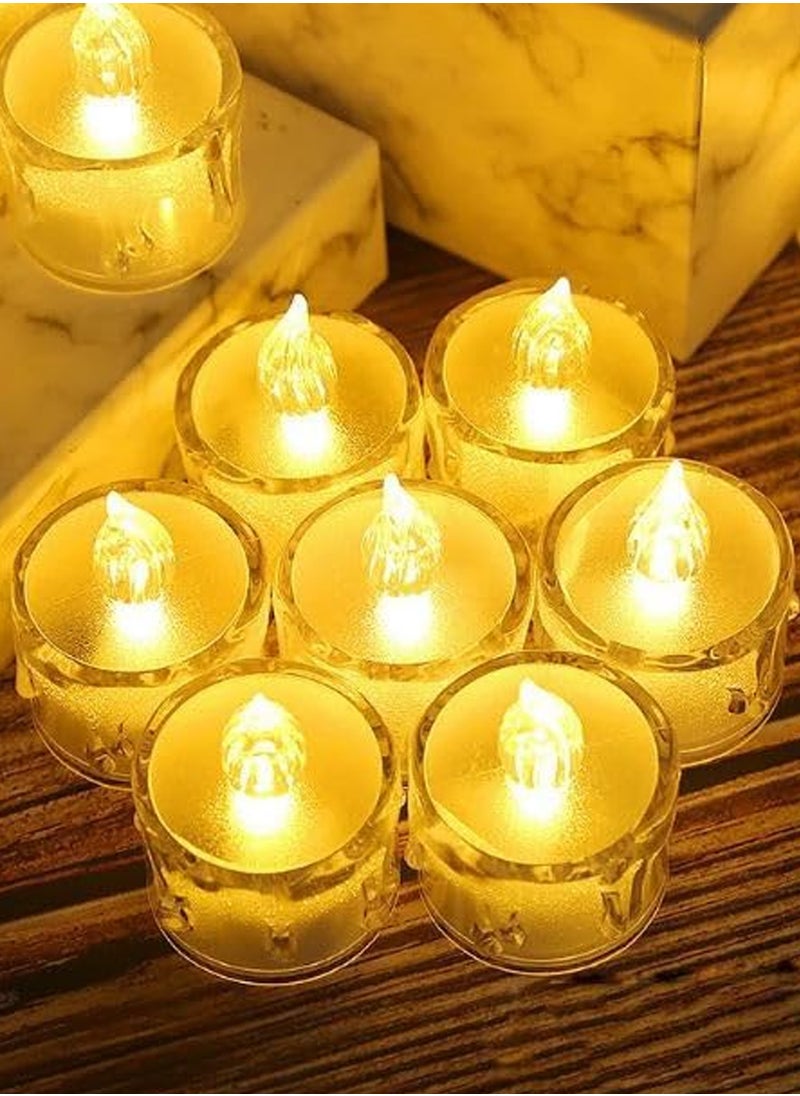 PARTY FUN LED Tea Light  Candle Set - 6 Pcs Yellow Color Flameless Ambiance  - Image 3