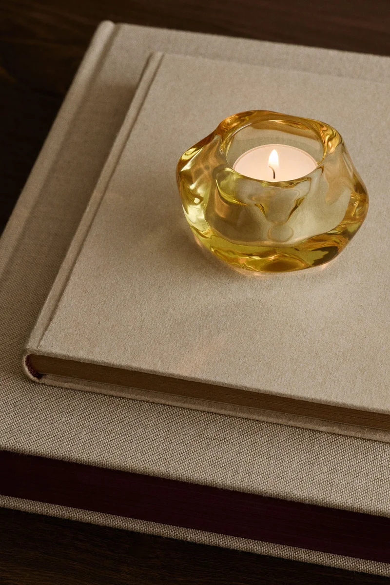 H&M Glass tealight holder