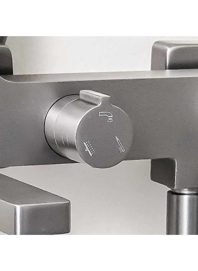 Milano Hope Rain Shower Column Set Gun Metal Complete Bathroom Kit - Image 3